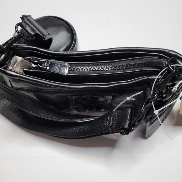 NWT STEVE MADDEN Small Black Crossbody w/Pouch and ID Holder - Picture 2 of 10